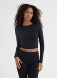 Black Fourth Long Sleeve Top