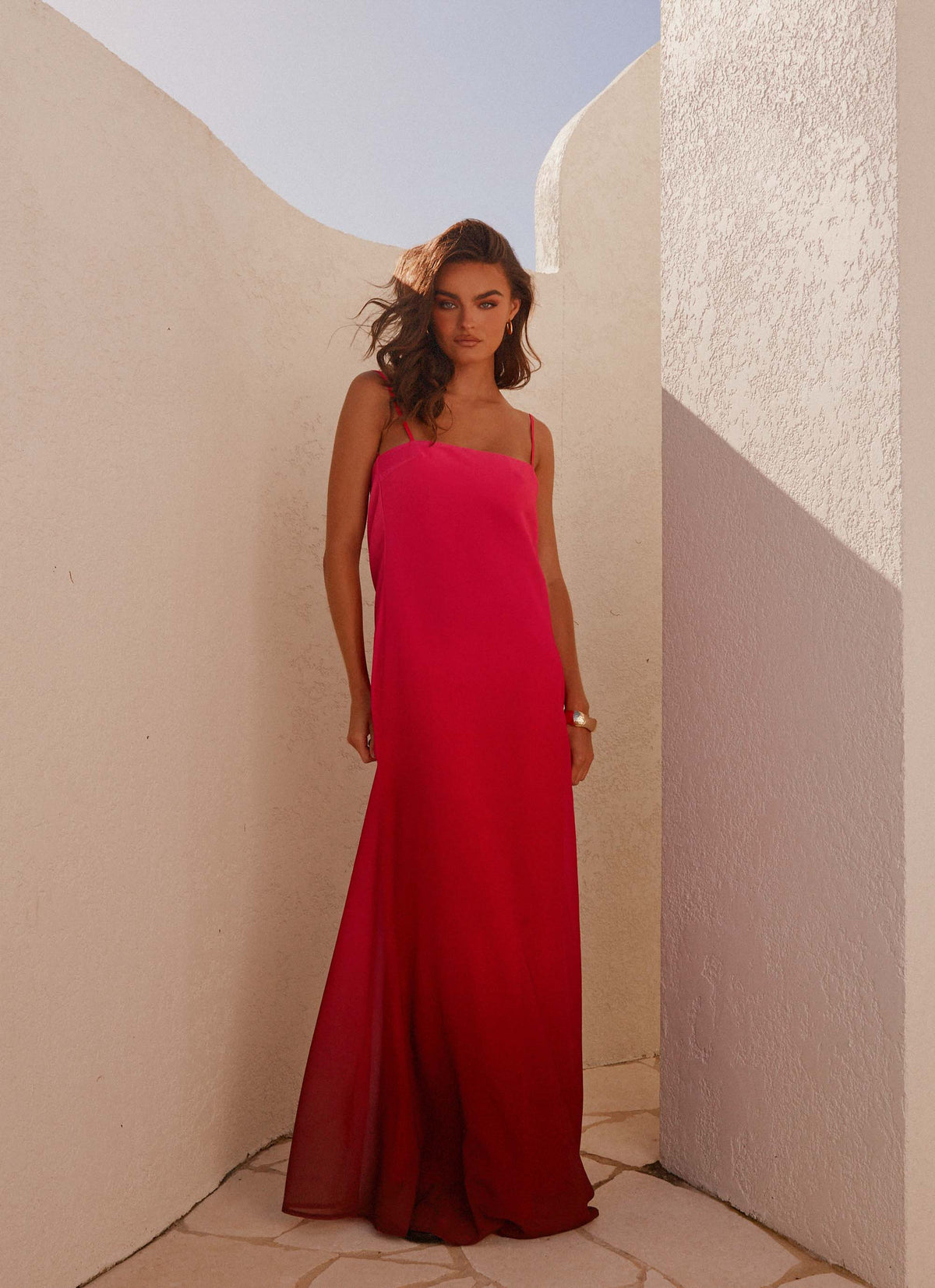 Marianne Maxi Dress Fuchsia Gradient