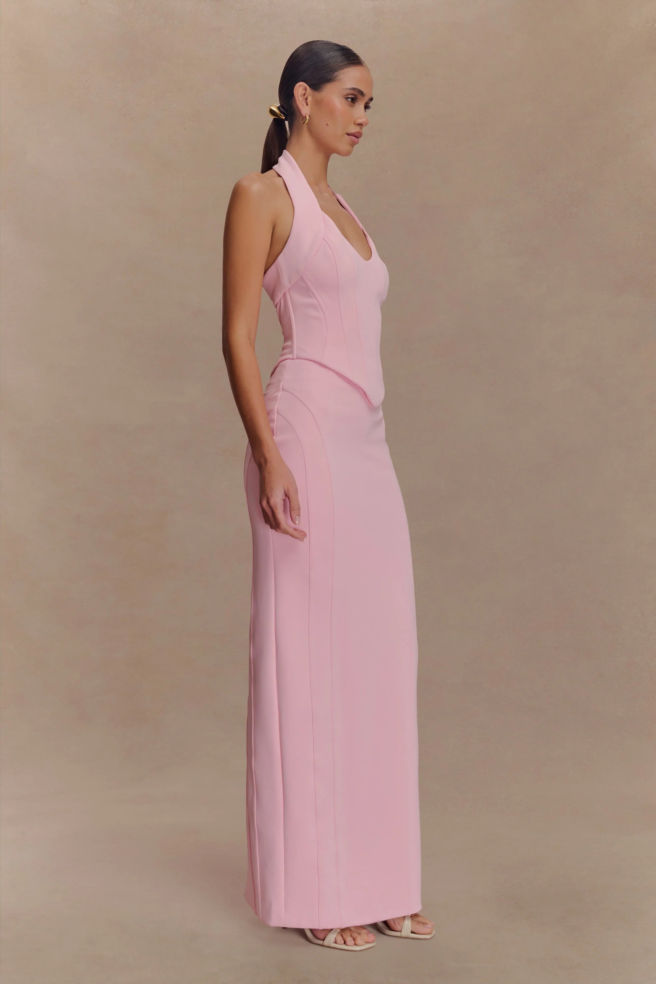 Alma High Waist Maxi Skirt Candy Pink