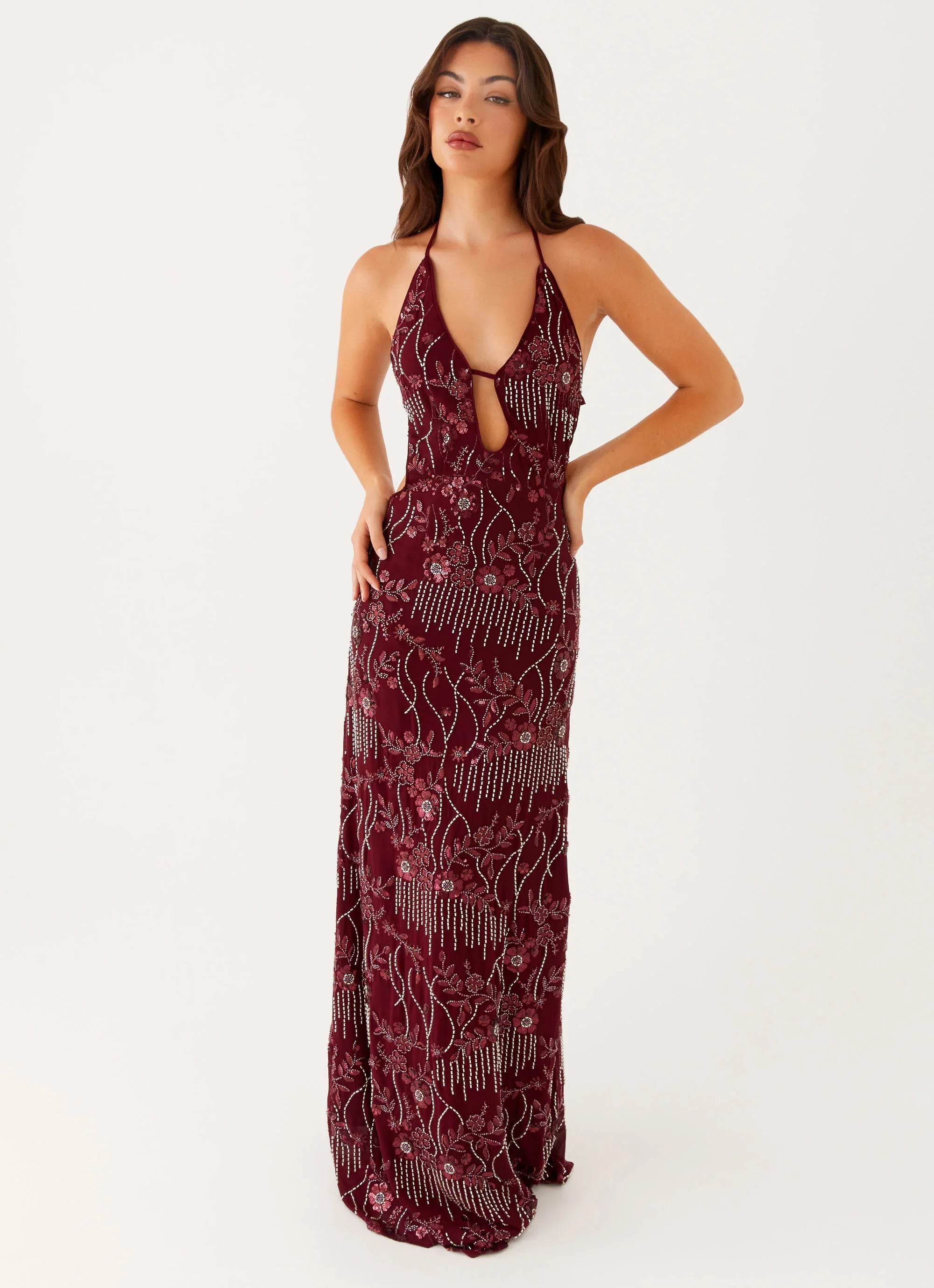 All For Love Maxi Dress Burgundy