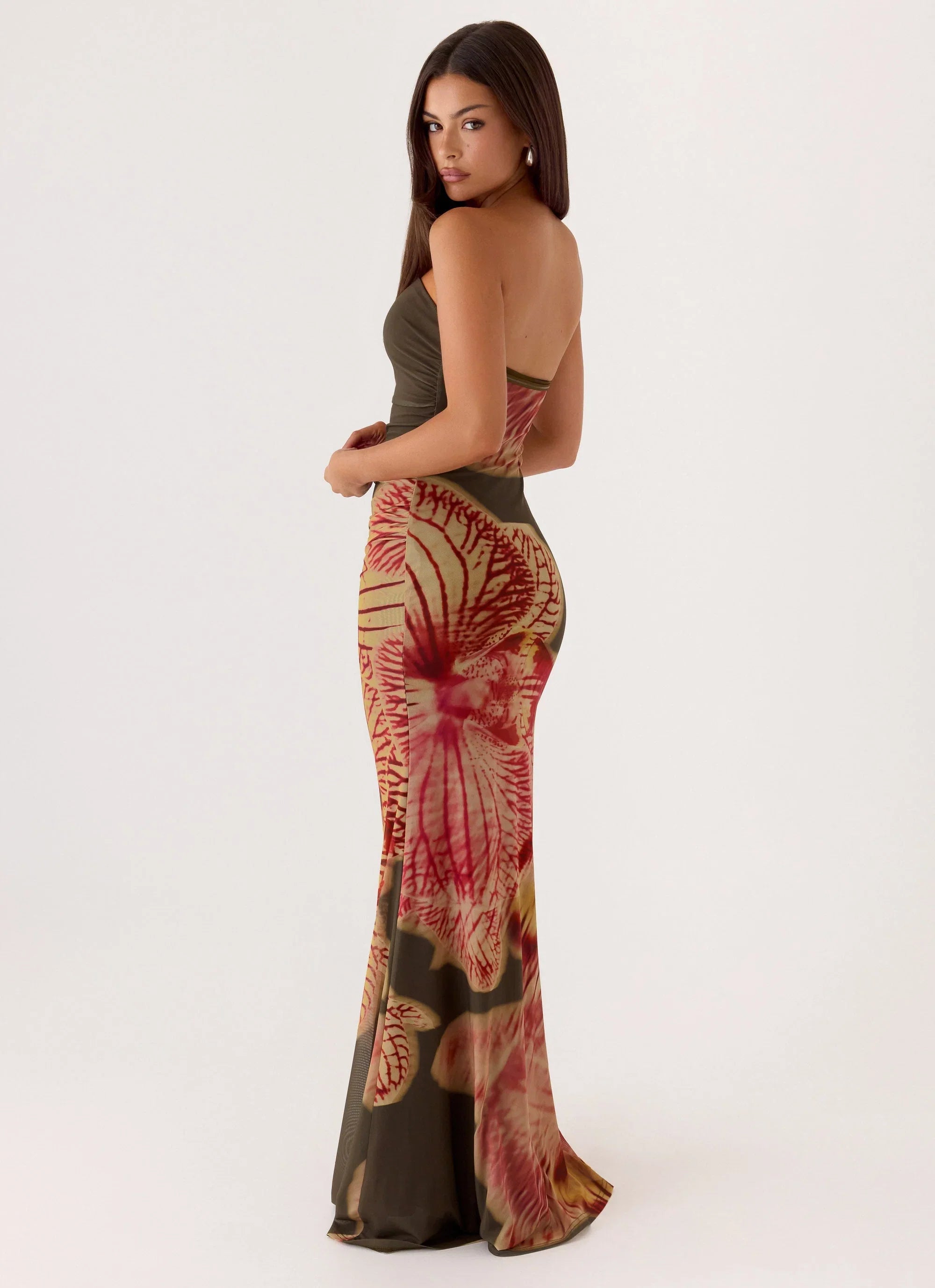 Iroha Strapless Maxi Dress Jungle Grove