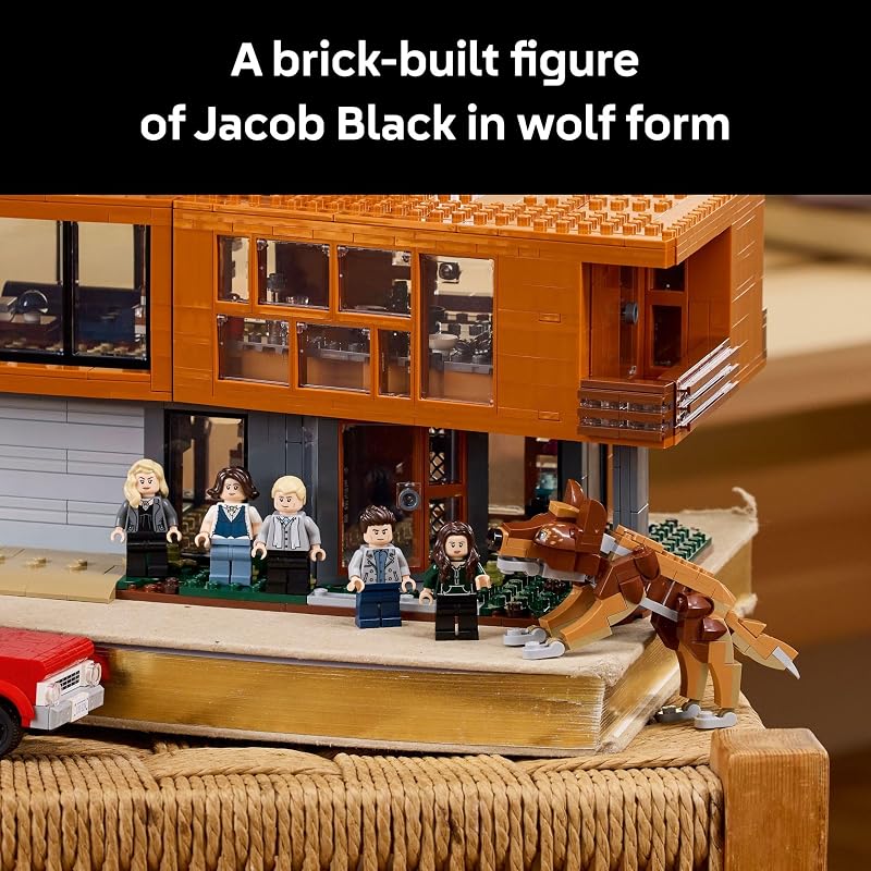 LEGO Ideas Twilight The Cullen House Collectible Set for Adults 18 DIY Fantasy Craft for Book Lovers Edward Bella Jacob 4 More Minifigures Gift Idea for Fans of the Movies 21354