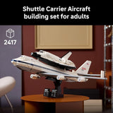 LEGO Icons Shuttle Carrier Aircraft Building Set for Adults Spaceship Airplane Model Kit for Adults Ages 18 Air Space Decor Gift for Birthdays 10360