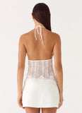 Non Stop Halter Top White