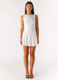 Kelda Mini Dress White Polka Dot
