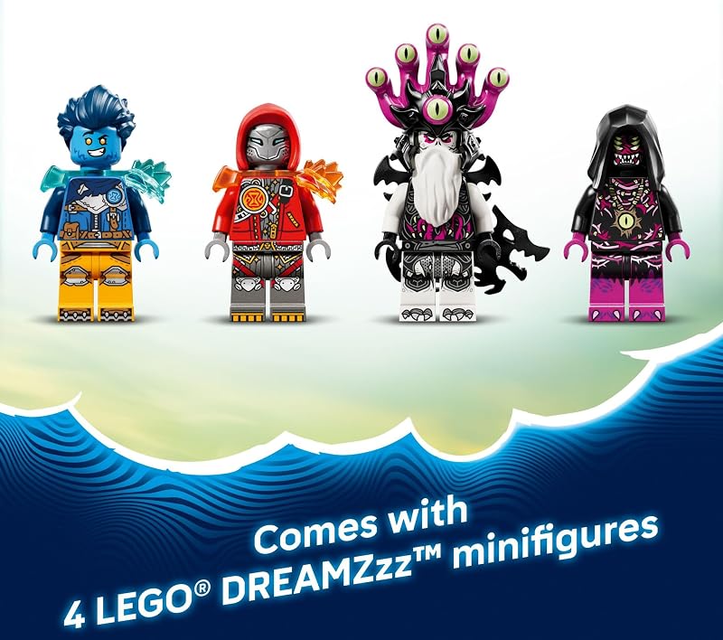 LEGO DREAMZzz Dino Jet Dinosaur Building Toy for Boys Girls Pretend Play Set for Kids Ages 9 W 2 Build Options Includes 4 Minifigures Gift Idea for Birthdays 71514
