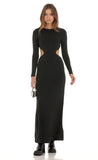 Cutout Open Back Dress in Black
