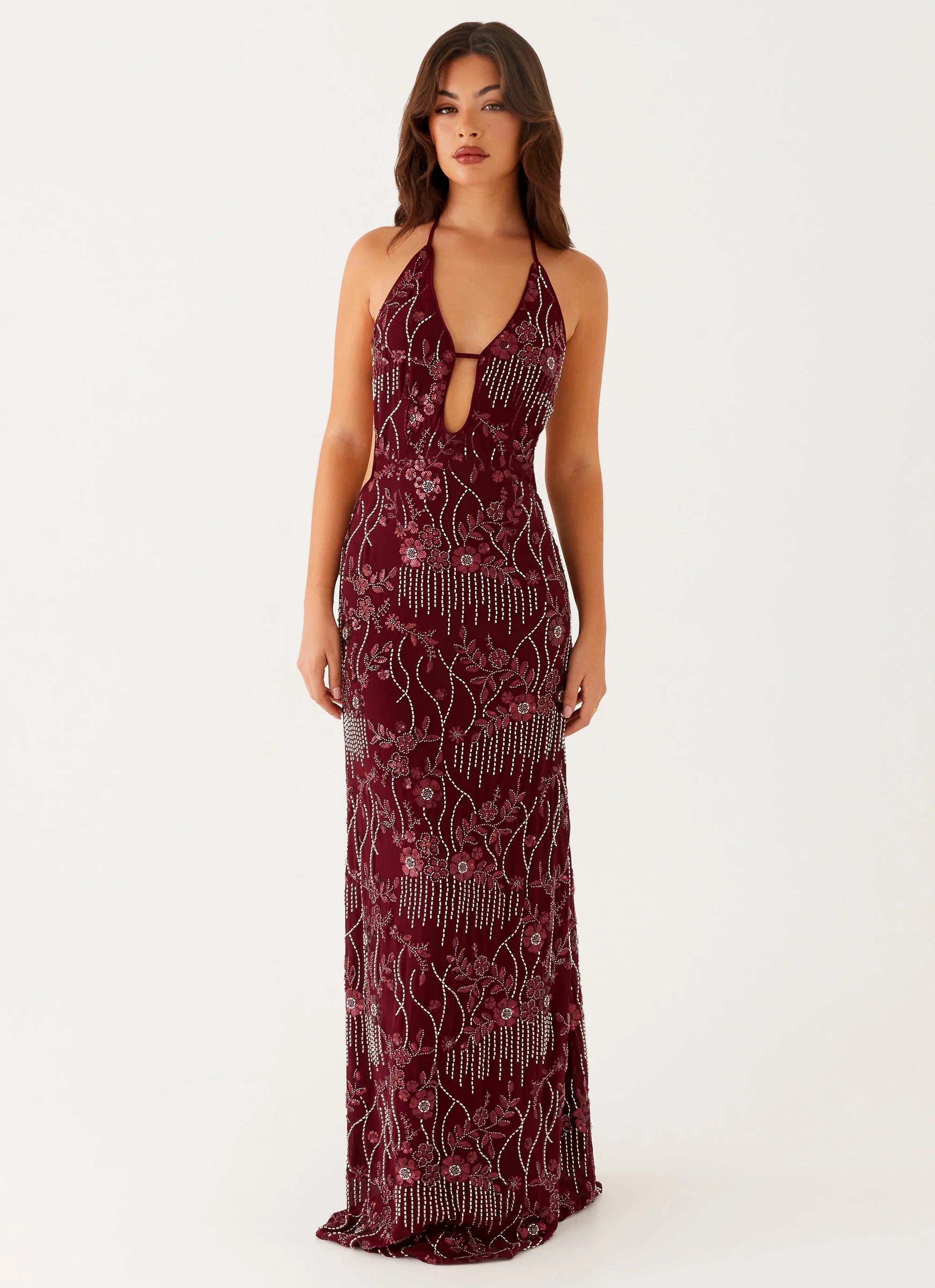 All For Love Maxi Dress Burgundy