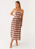 Shyanne Midi Dress Chocolate Check