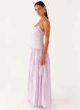 Jacinda Drop Waist Maxi Dress Lavender