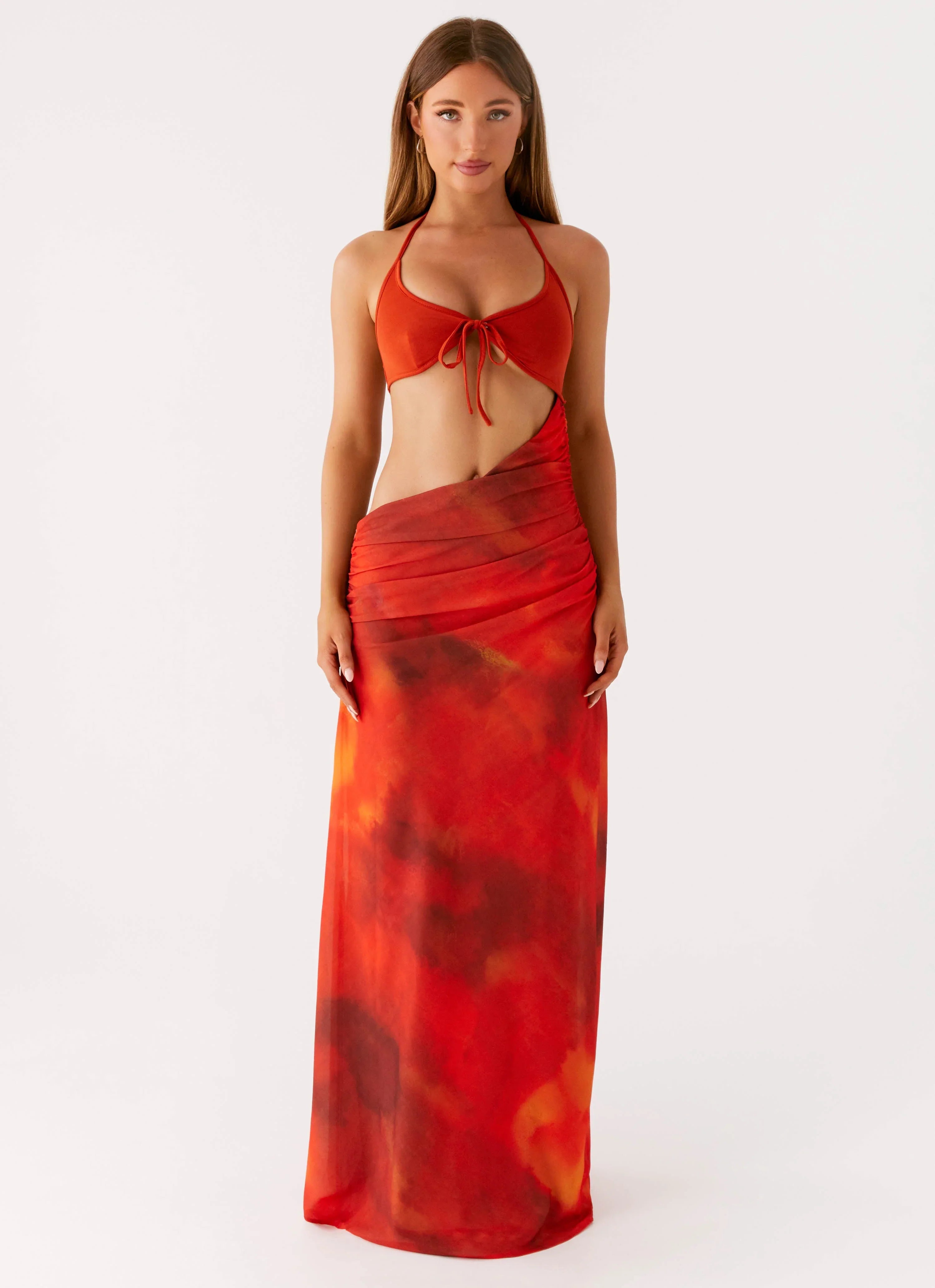 Elixis Maxi Dress Scarlet Blur