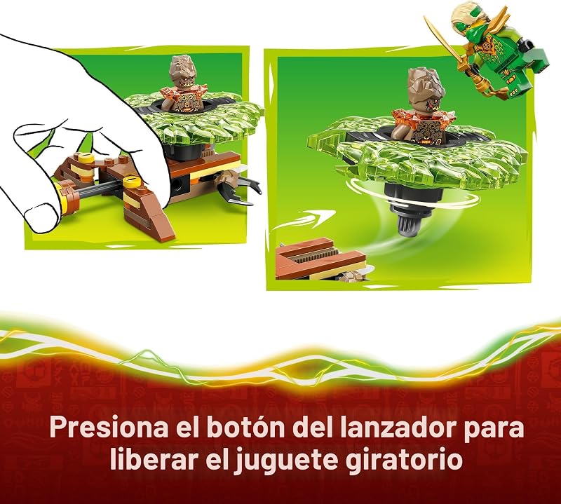 LEGO NINJAGO Loyd vs Earth Monster Spinner Juguete de construcción para niños y niñas figuras de juguete ninja y juego para niños a partir de 6 años Incluye 2 minifiguras para juego de simulación Idea de regalo para cumpleaños 71850
