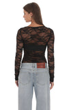 Sheer Lace Top in Black
