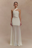 Vashti Cut Out Mesh Maxi Dress Ivory