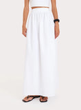 White Cotton Maxi Skirt
