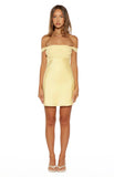 Sandie Yellow Off The Shoulder Mini Dress