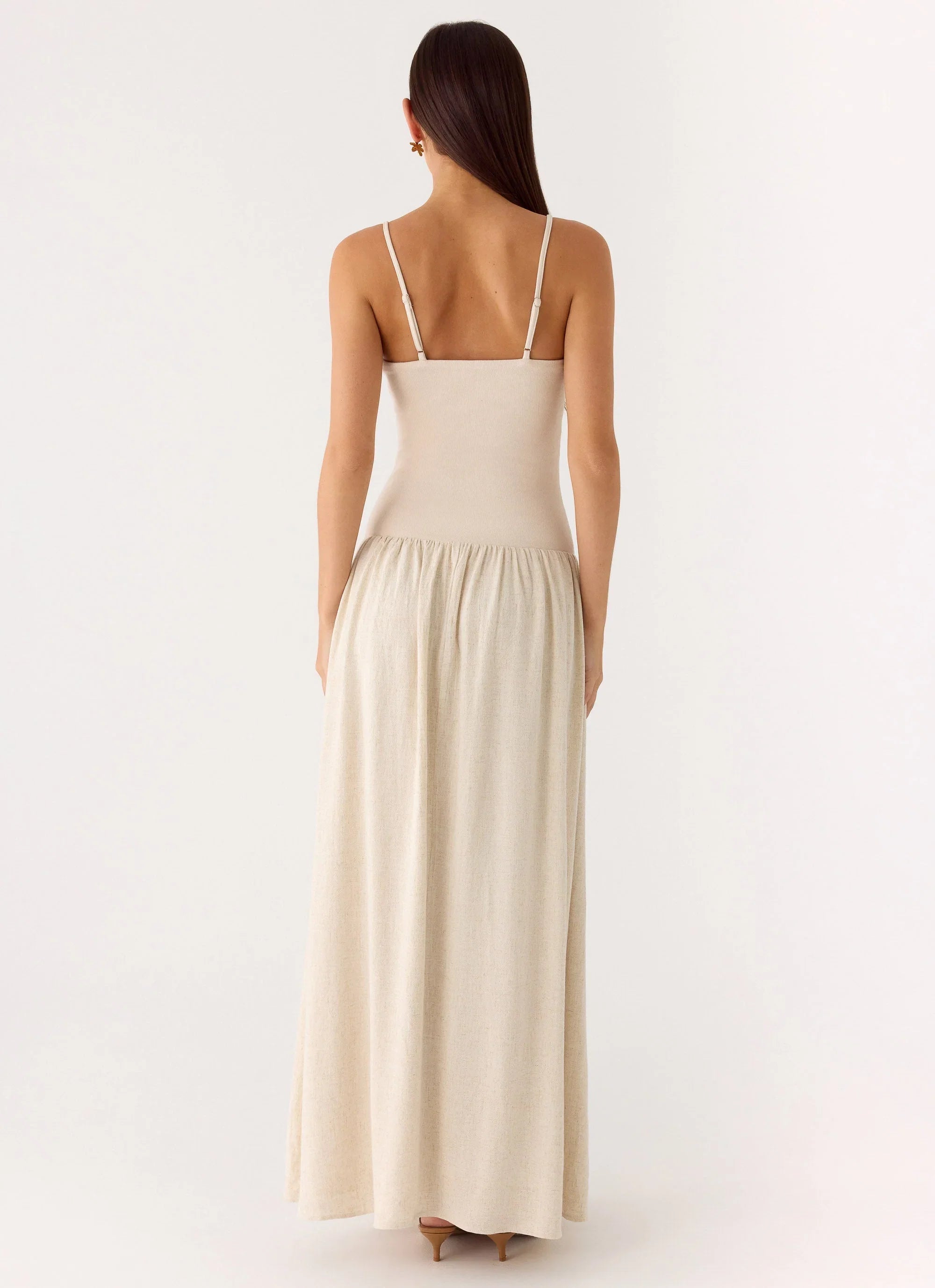 Ali Linen Maxi Dress Oatmeal