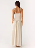 Ali Linen Maxi Dress Oatmeal