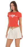 Hollywood Graphic T Shirt in Red