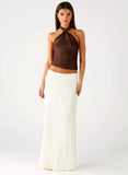 Chandra Maxi Skirt Ivory