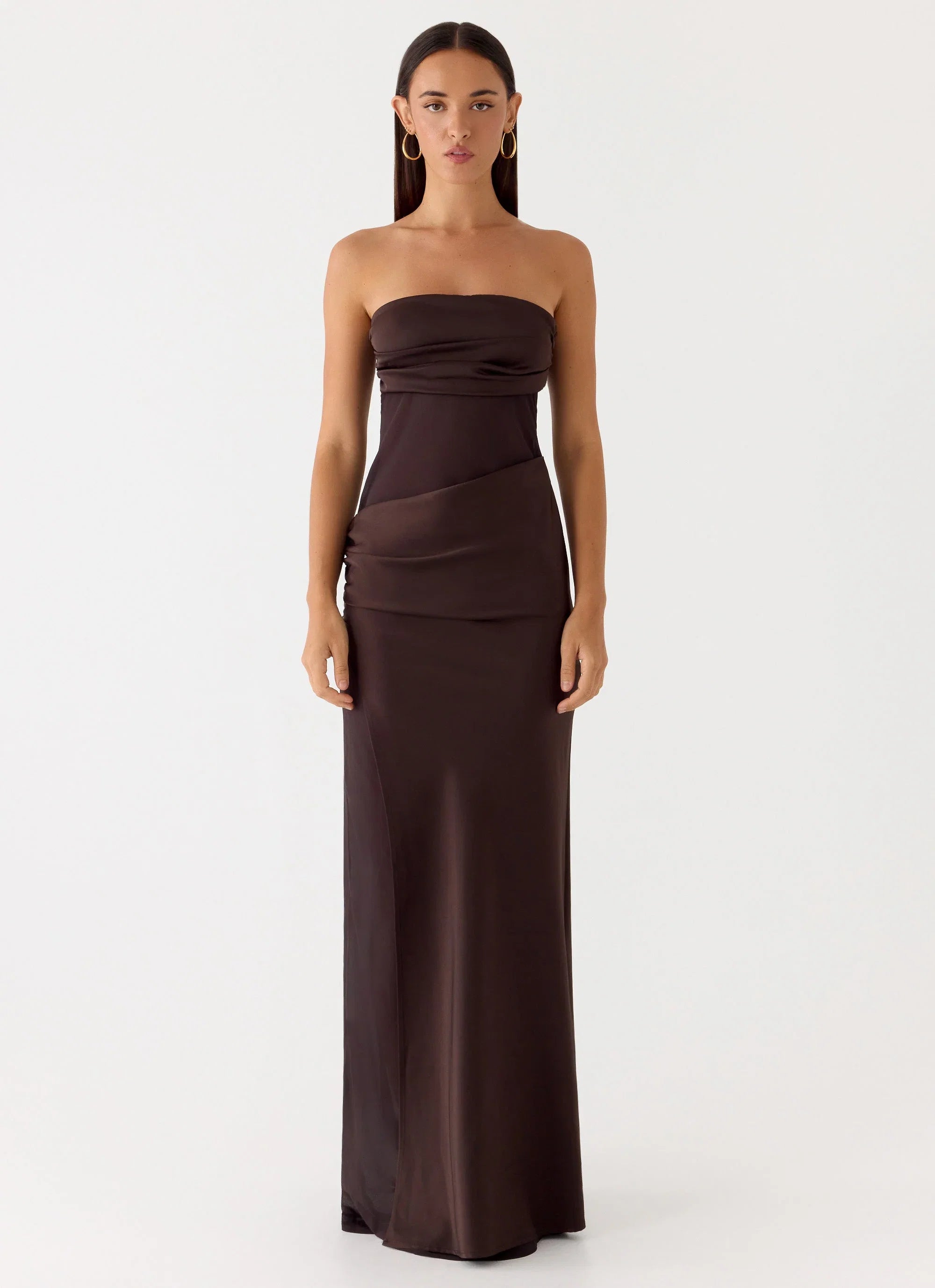 Champagne Skies Maxi Dress Chocolate
