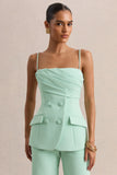 Lunivra Sage Square Neck Tailored Top