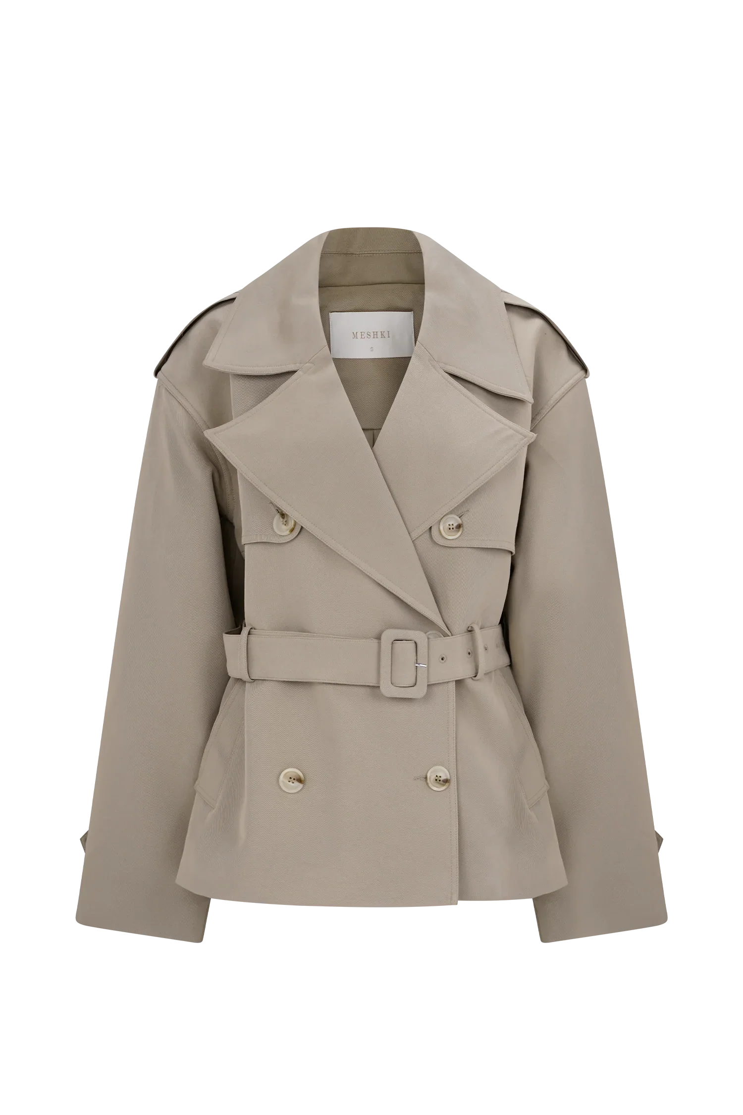Alden Short Trench Jacket Pebble