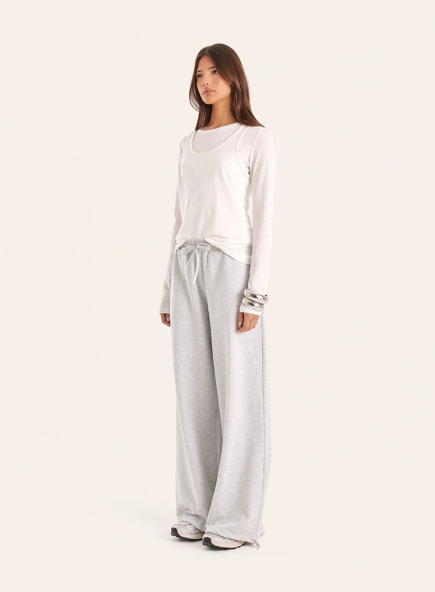 White Double Layered Top