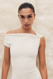 Kinsley Slinky Maxi Dress With Hardware Ivory