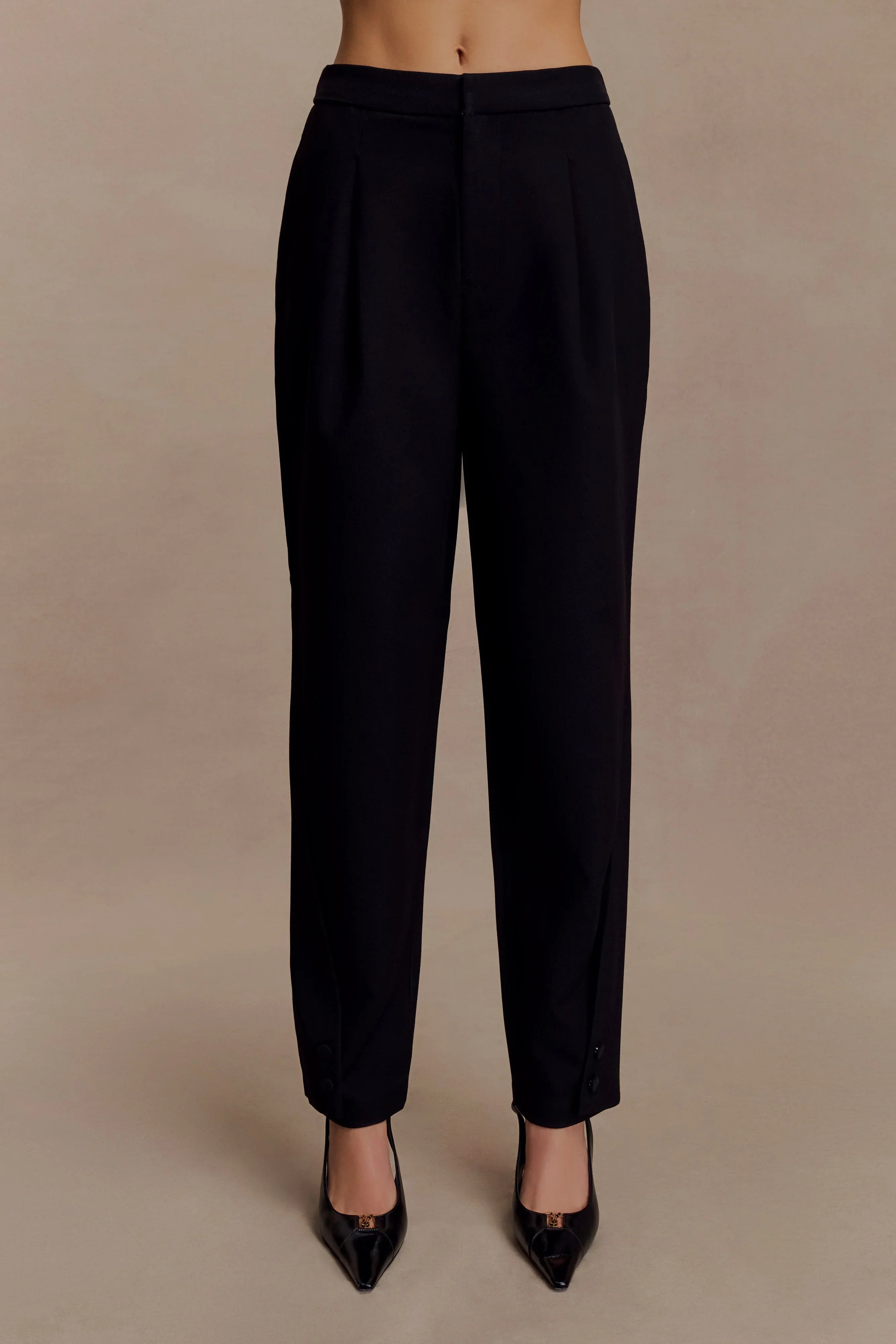 Olie Barrel Leg Suiting Pants Black