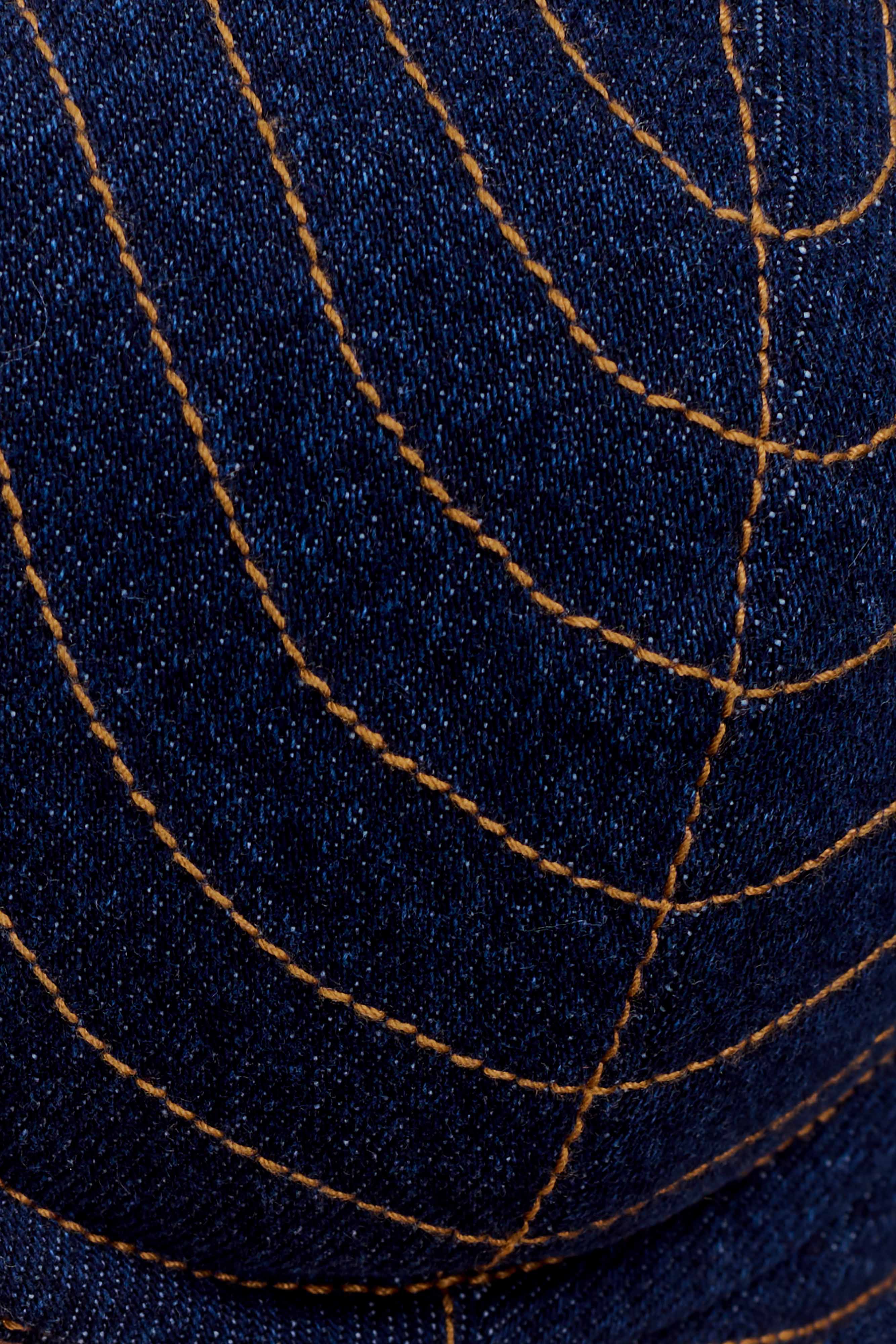 Belle Denim Cropped Bralette Indigo Blue