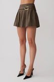 Romy Mini Skirt With Hardware Herringbone
