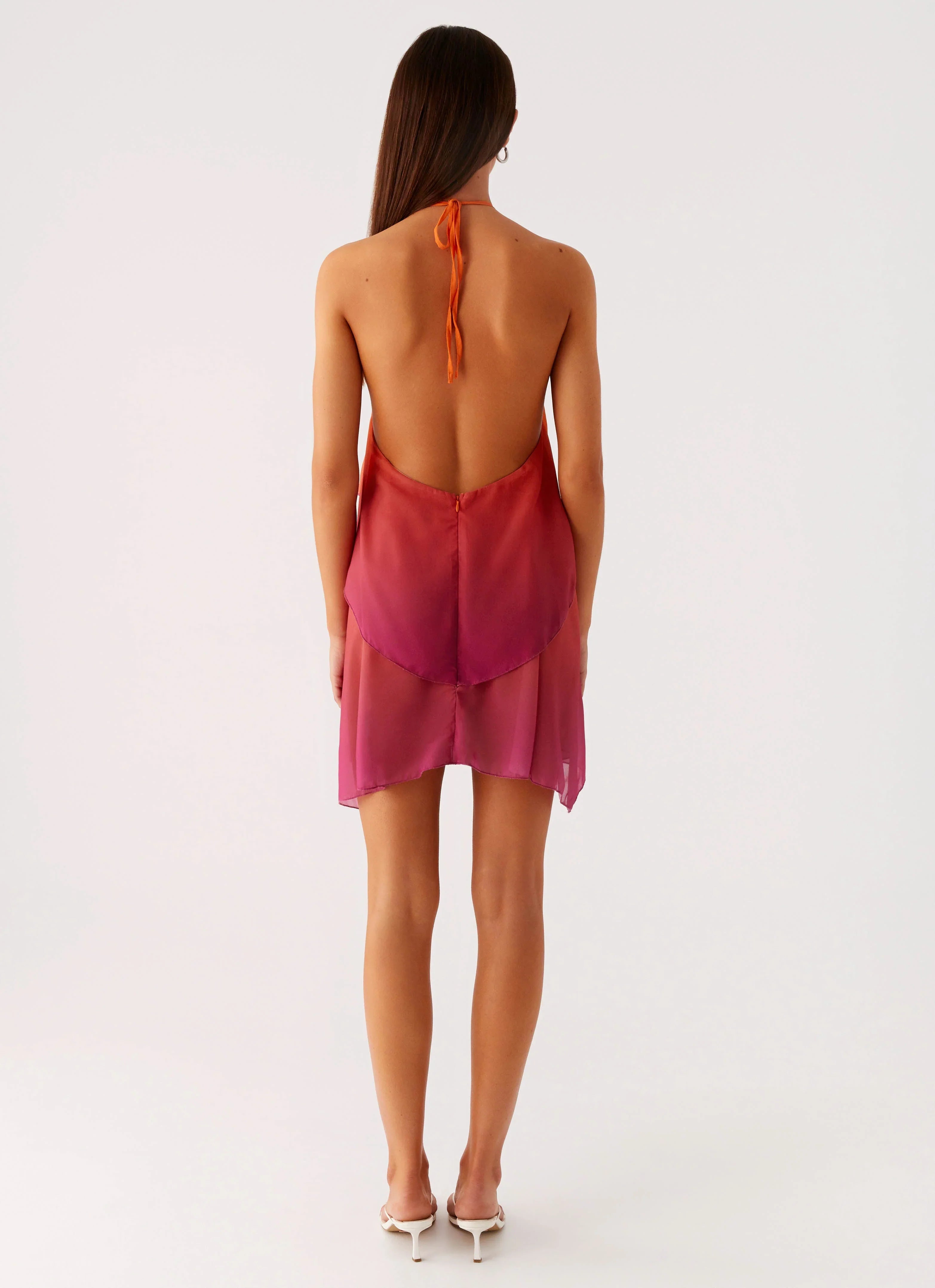 Twin Flame Mini Dress Orange Gradient