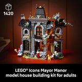LEGO Icons Mayor Manor 11383 Building Set for Adults Ages 18 Halloween Decor Craft Relaxation Activity 1420 pieces Gift for Men Women