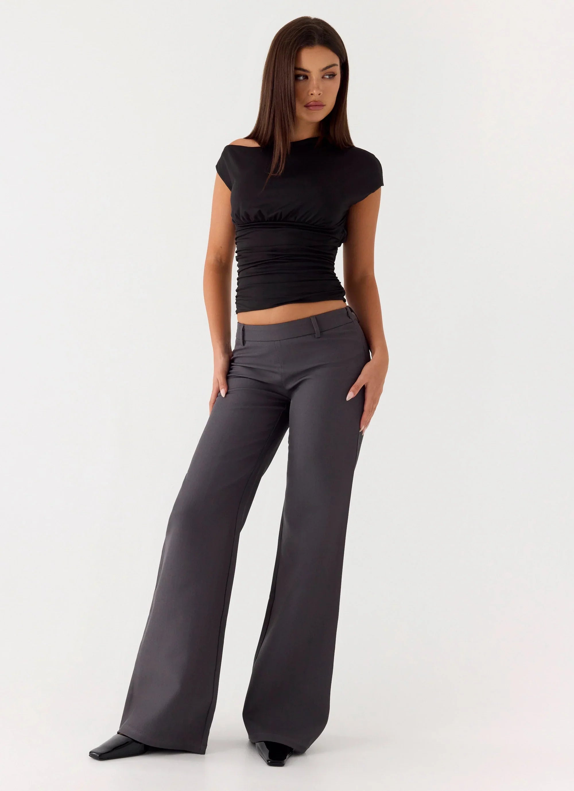 Hot as Ice Low Rise Pants Grey