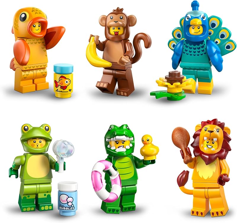 LEGO Minifigures Animal Series 28 6 Pack Kids Toys in Sealed Mystery Boxes Themed Figures to Collect Birthday Party Favors Gift idea for Boys Girls Ages 5 66813