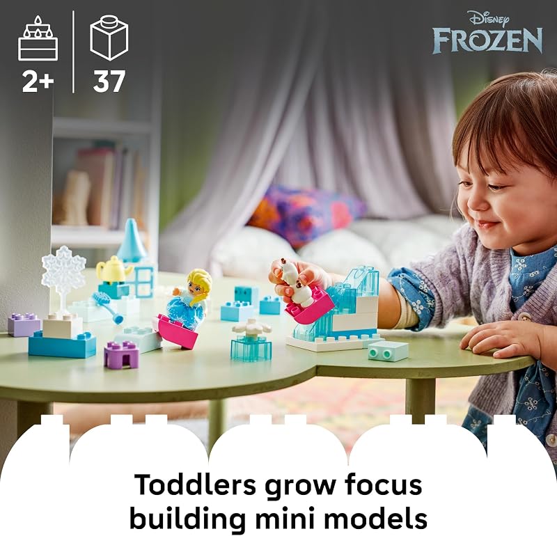 LEGO DUPLO Disney Frozen Creative Box with Elsa and Olaf 10462 Building Toys for Toddlers Ages 2 Sturdy Build for Pretend Play Develops Fine Motor Skills 37 pieces Gift for Birthdays