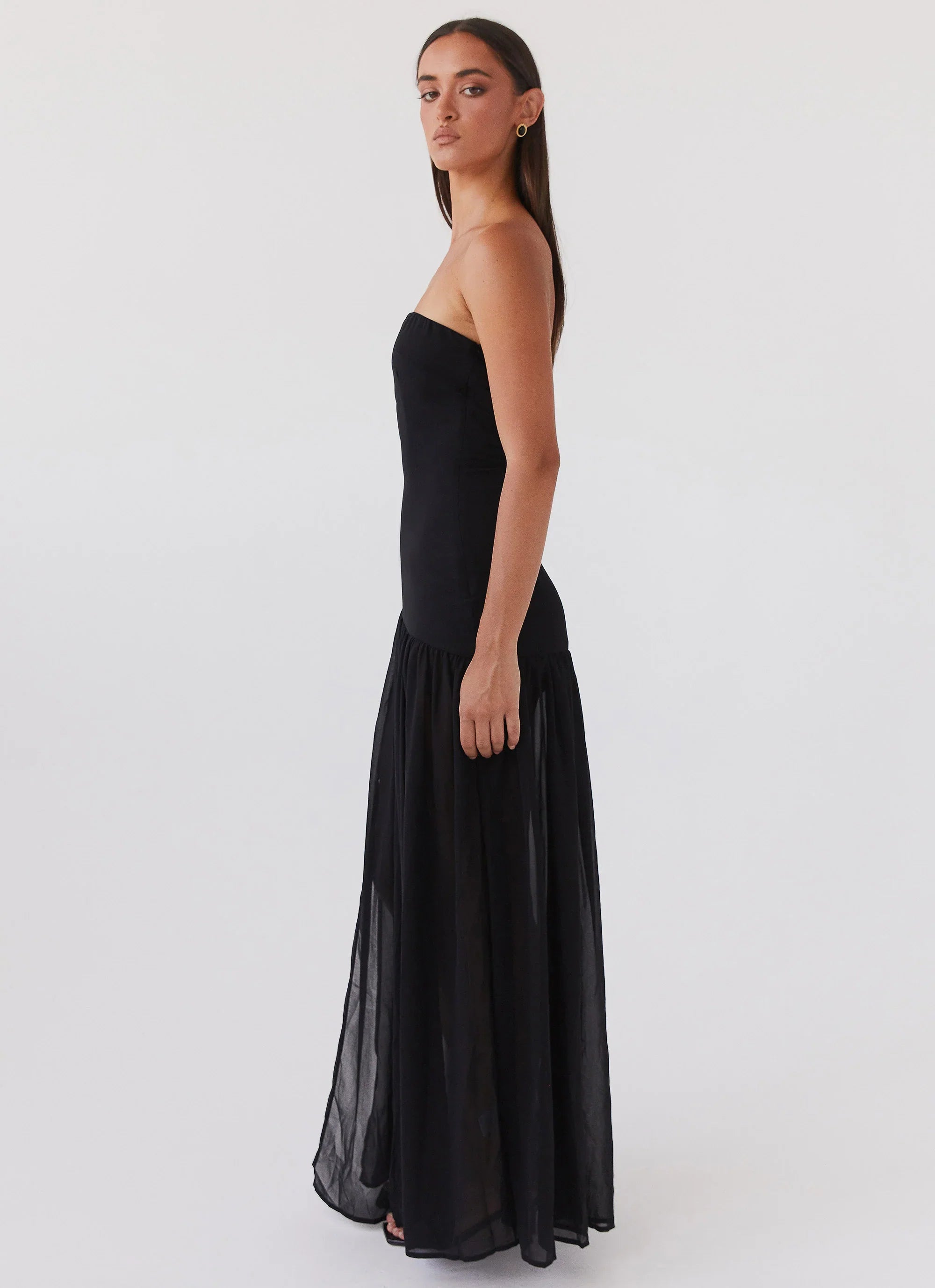 Eden Strapless Maxi Dress Black