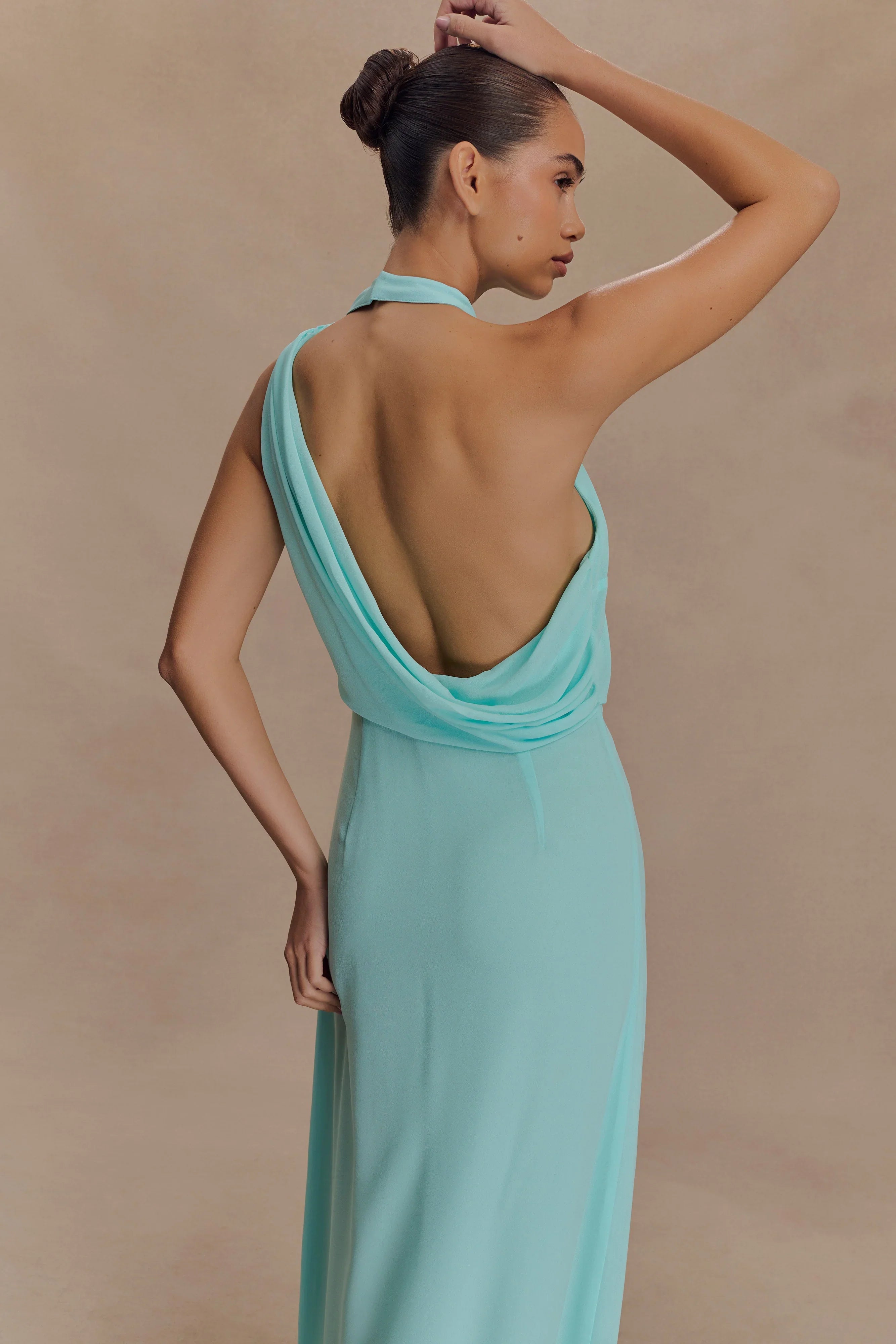 Galia Cowl Neck Maxi Dress Lagoon