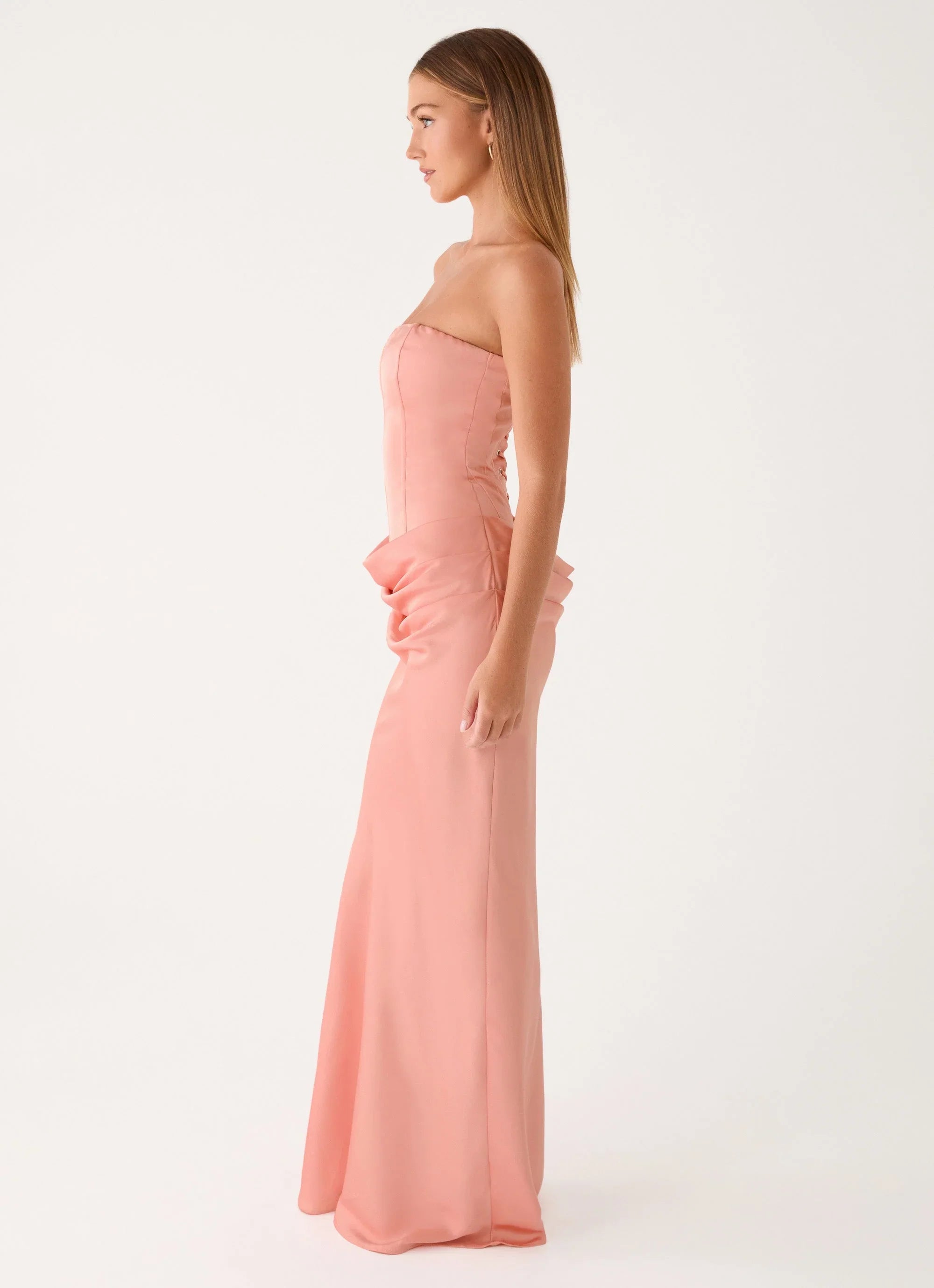 Adara Corset Maxi Dress Peach