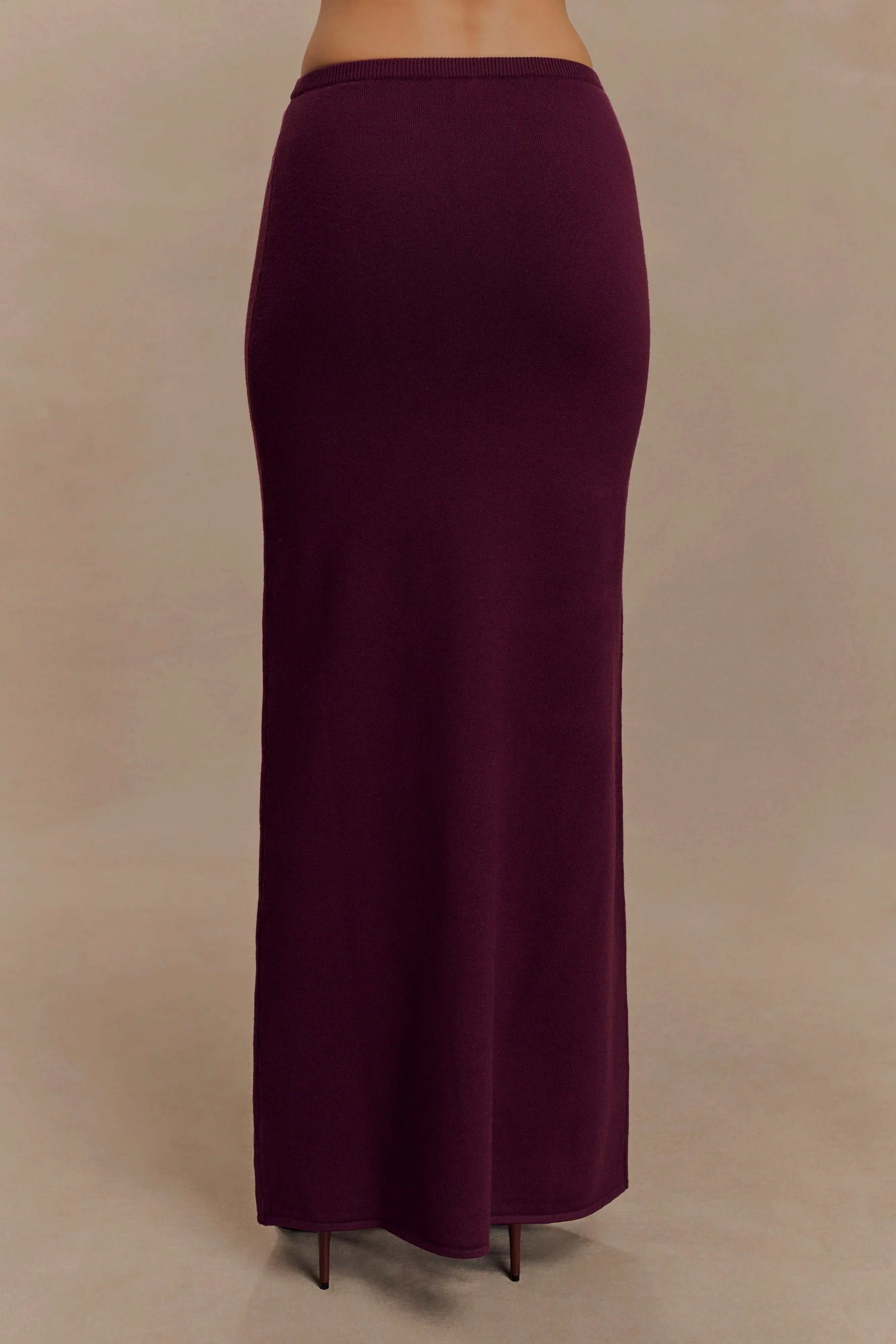 Miles Knit Maxi Skirt Plum