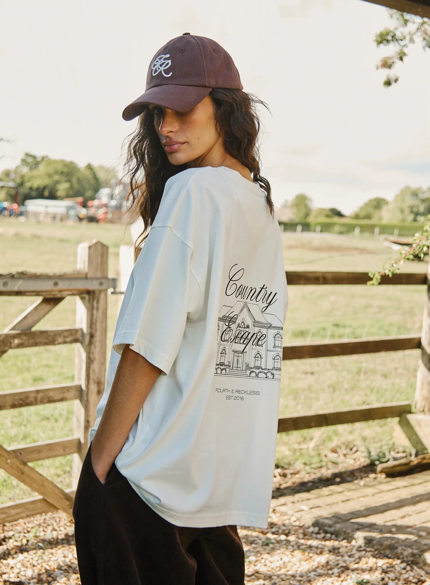 Cream Fourth Country Club Graphic T Shirt
