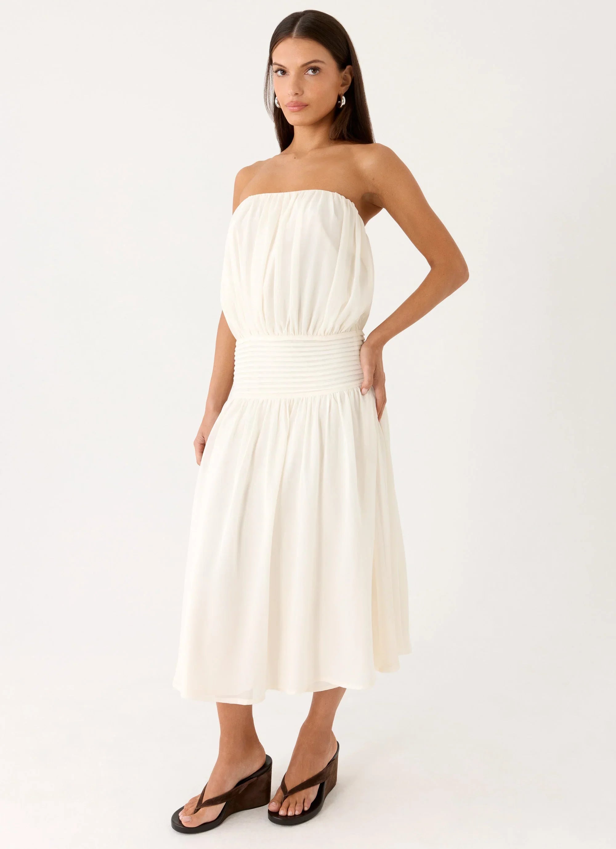Calanthe Midi Dress Ivory