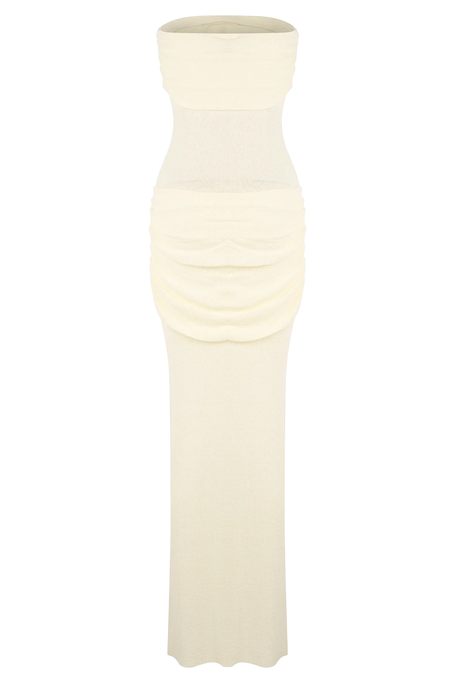 Elora Strapless Knit Maxi Dress Ivory