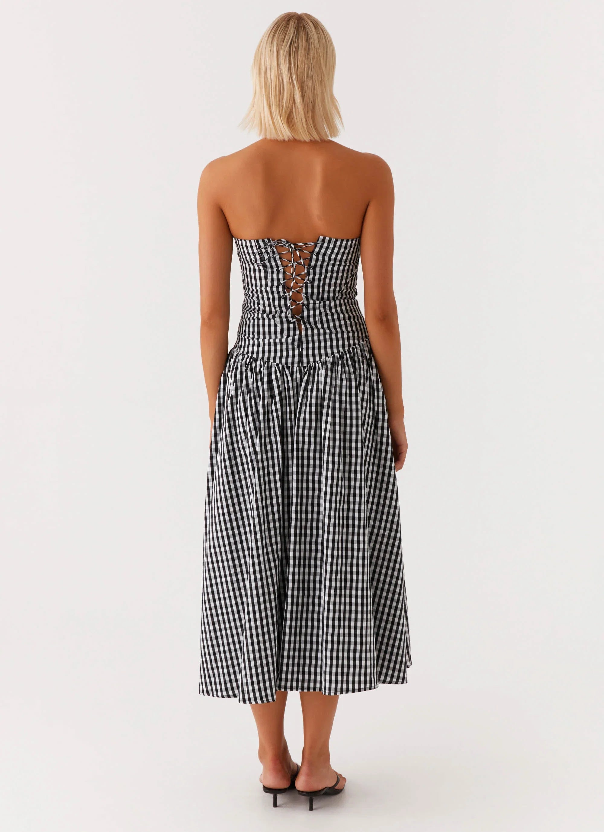 Larnie Midi Dress Black Gingam