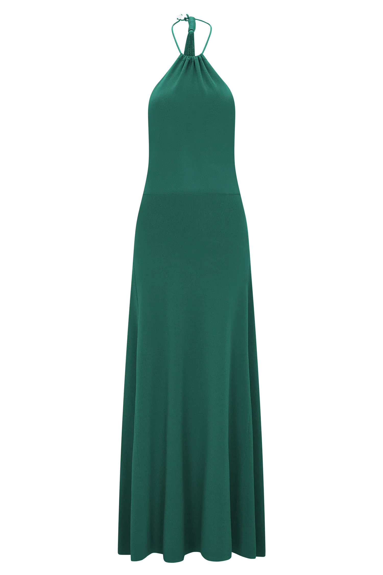 Meg Halter Tassel Maxi Dress Emerald