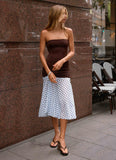 Schell Midi Dress Chocolate Dot