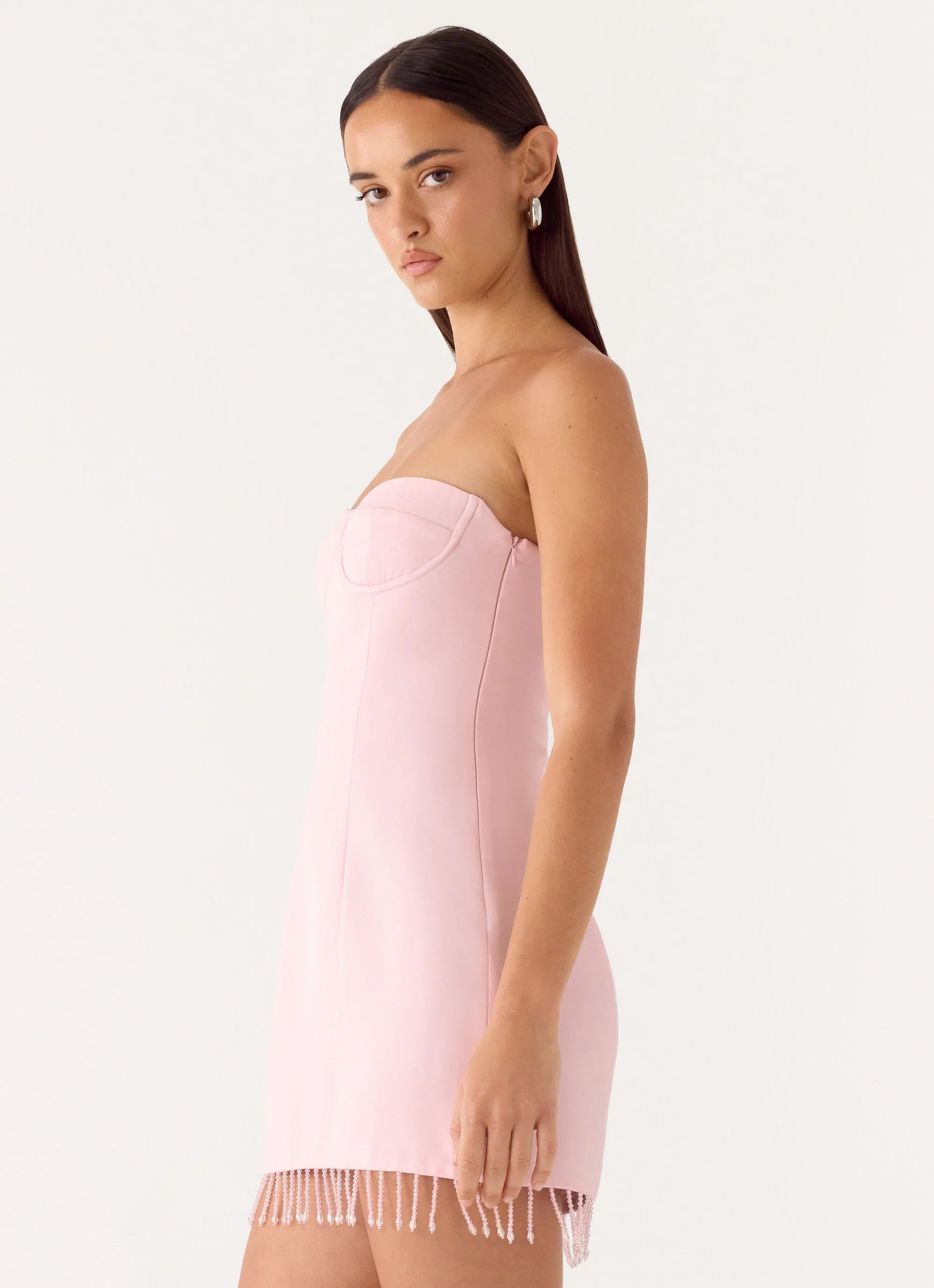 Arista Strapless Mini Dress Pink