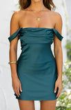 Zoella Teal Off The Shoulder Mini Dress