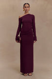Miles Knit Maxi Skirt Plum